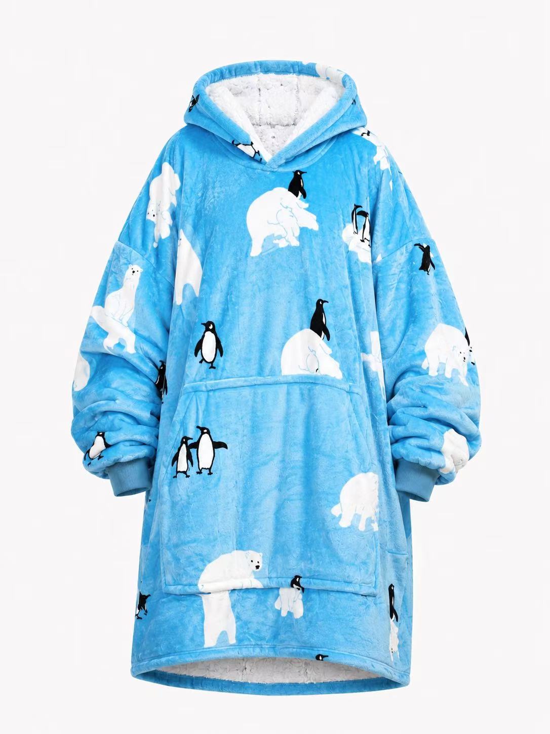 Polar Bear Adult Oversized Blanket Hoodie
