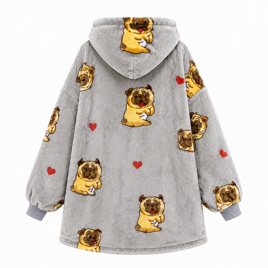 Pug Kids’ Blanket Hoodie