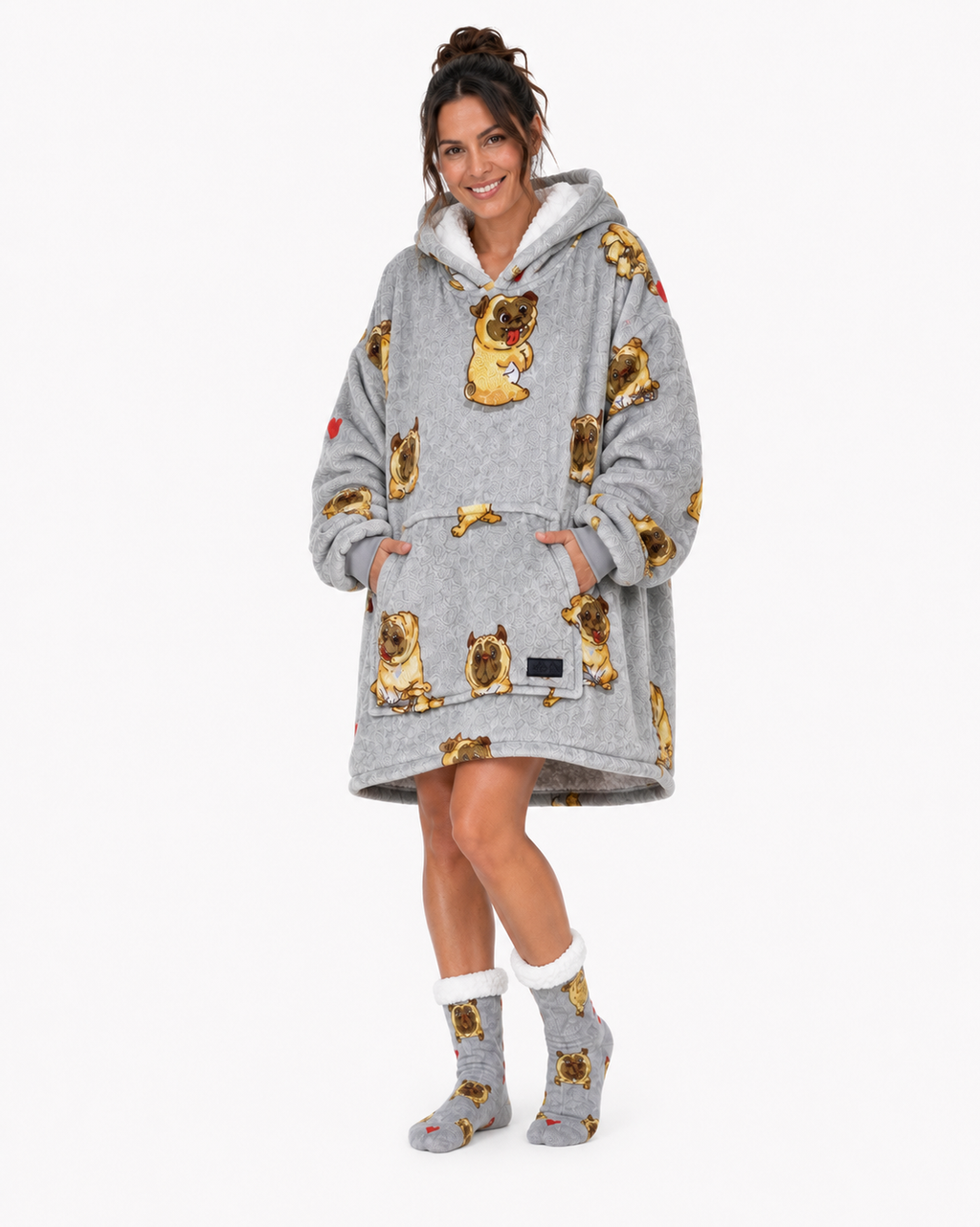 Pugs Adult Oversized Blanket Hoodie