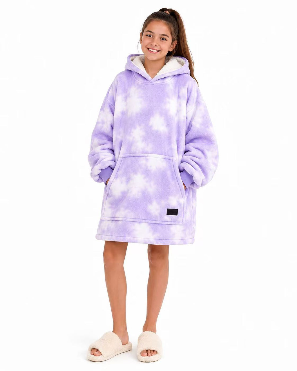 Purple Cloud Kids’ Blanket Hoodie