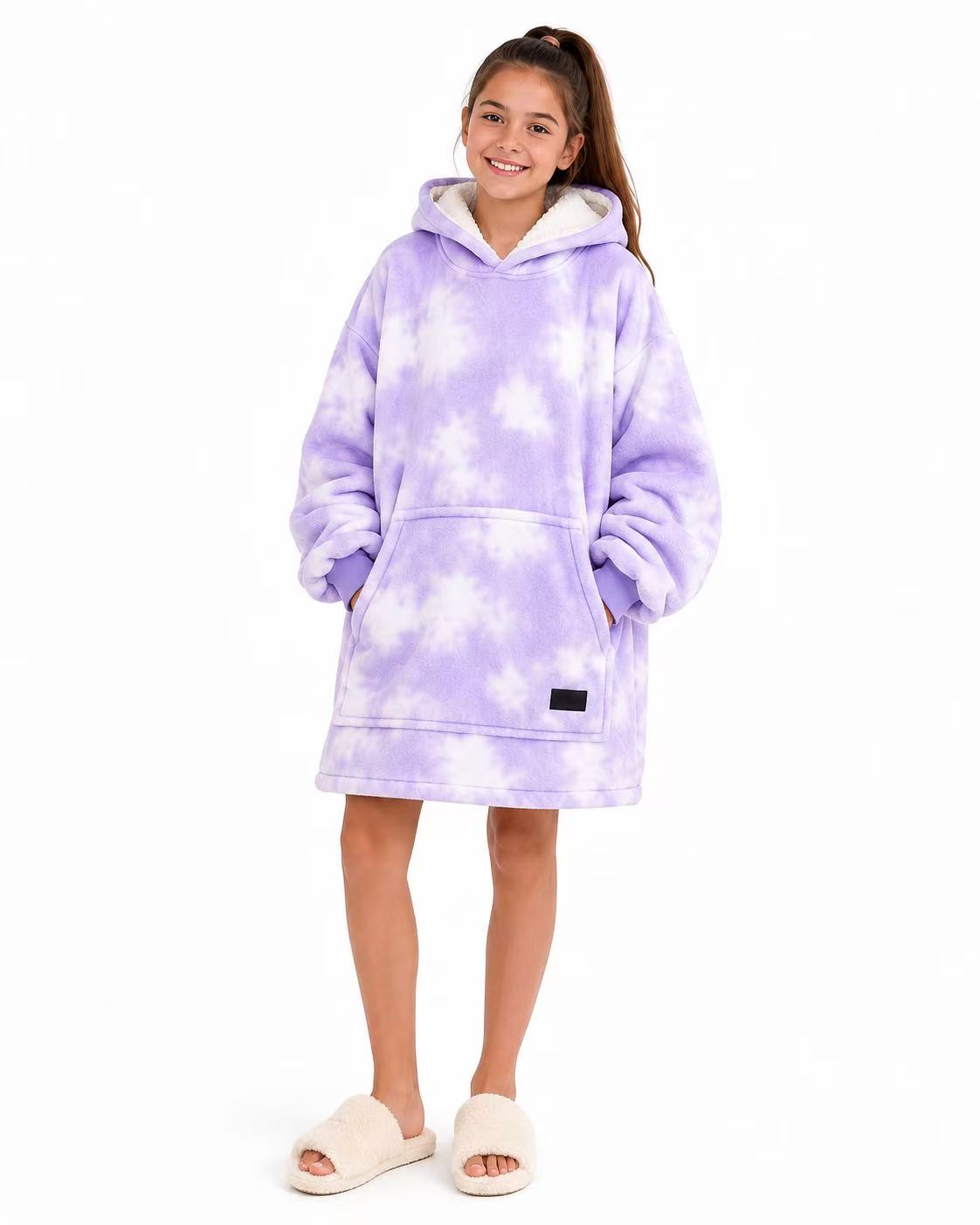 Purple Cloud Kids’ Blanket Hoodie