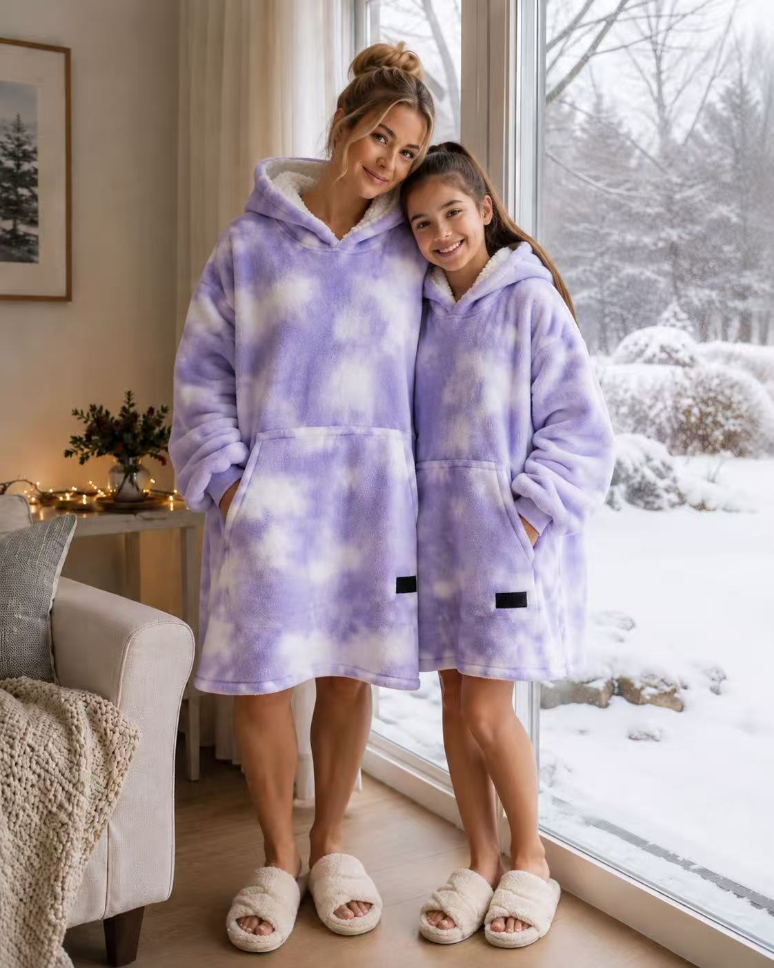 Purple Cloud Adult Oversized Blanket Hoodie