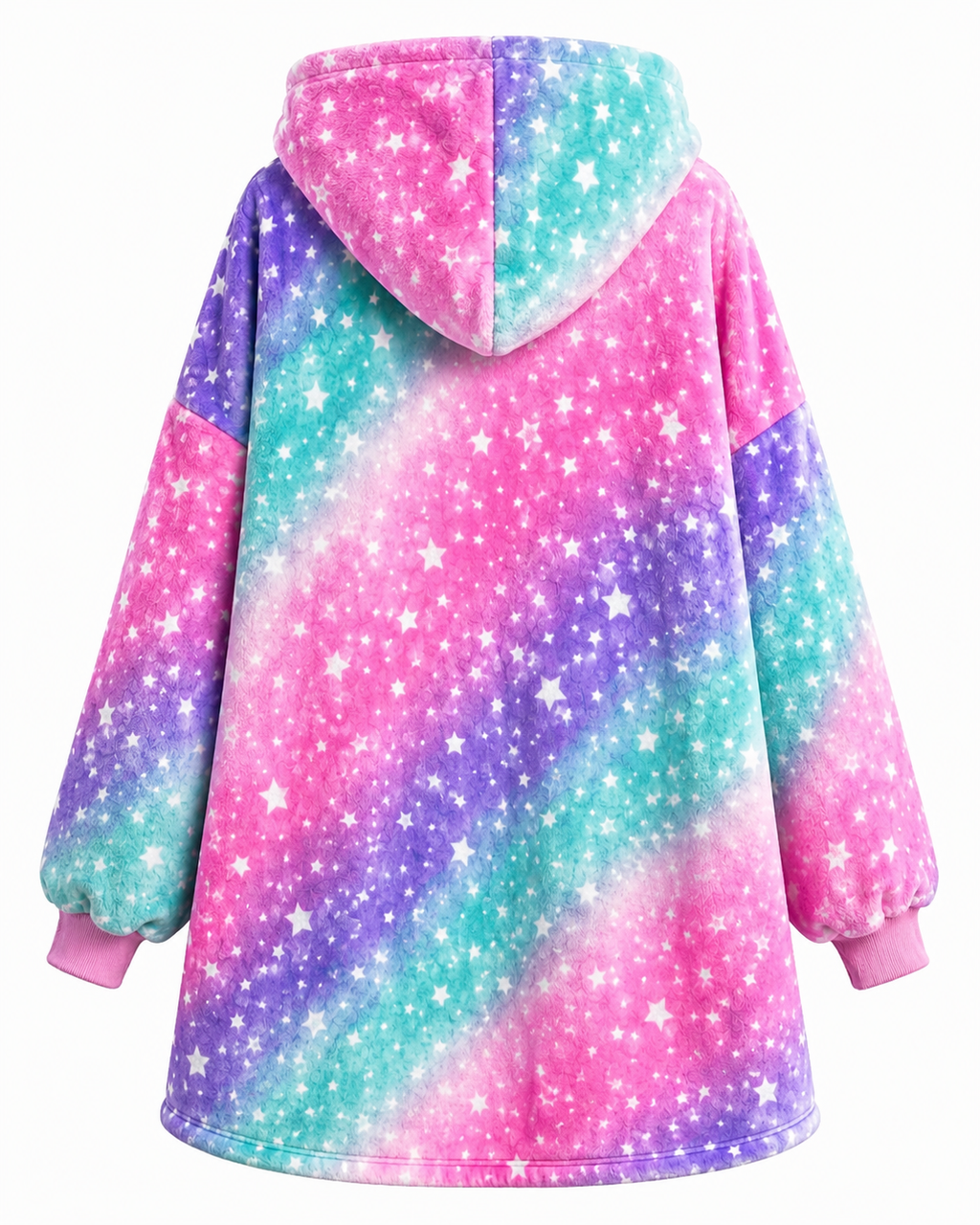 Rainbow Star Adult Oversized Blanket Hoodie