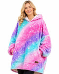 Rainbow Star Adult Oversized Blanket Hoodie
