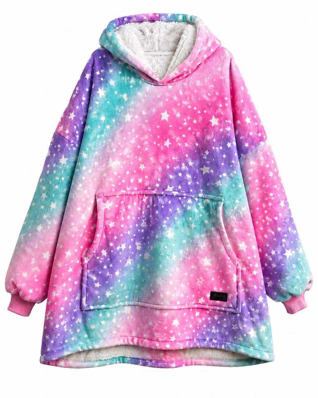 Rainbow Star Kids’ Blanket Hoodie