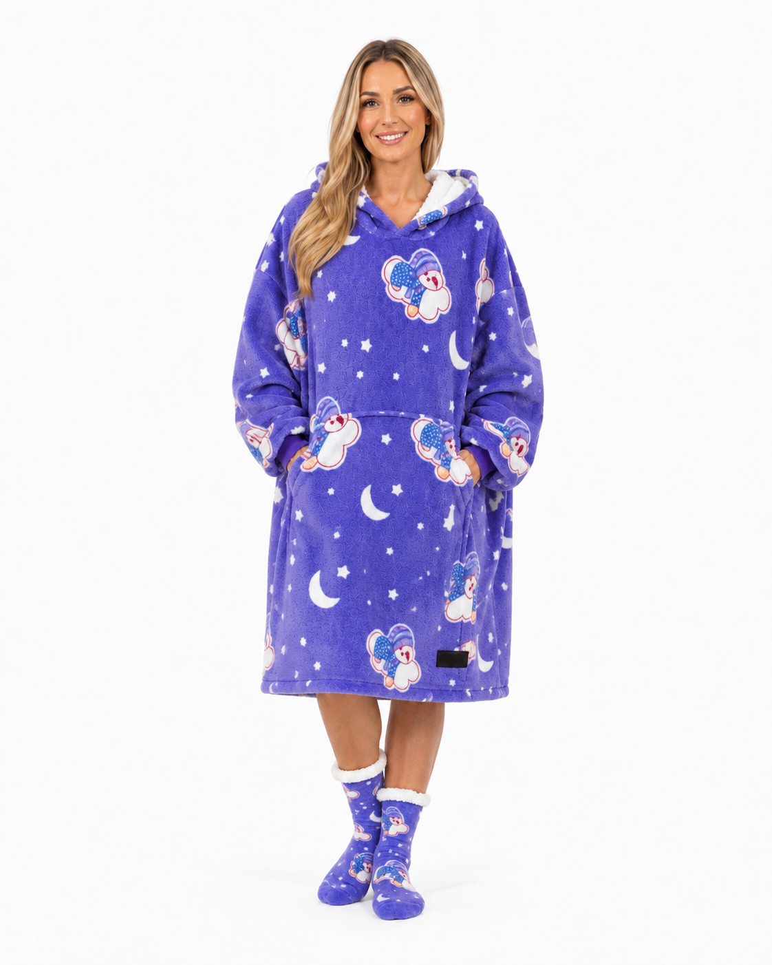 Glow in Dark Sloth Adult Oversized Blanket Hoodie
