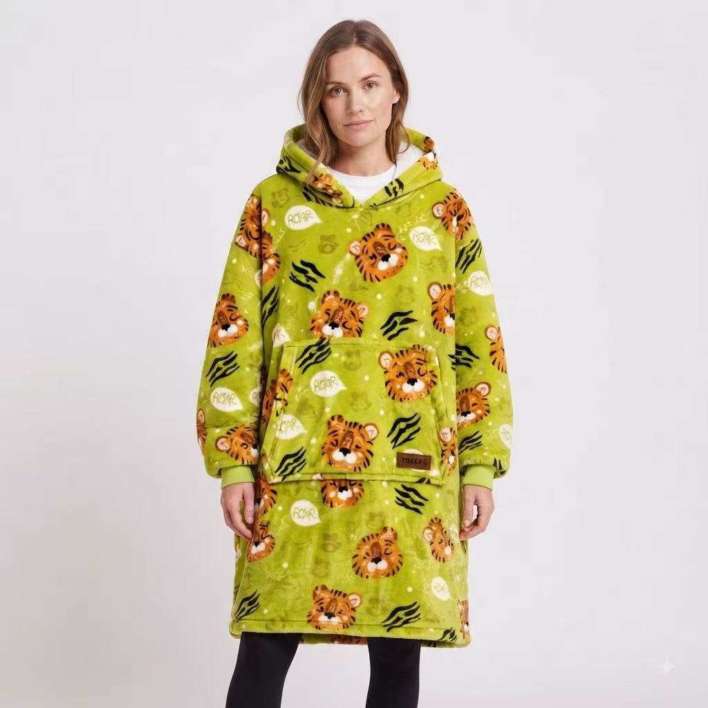 Tiger Adult Oversized Blanket Hoodie