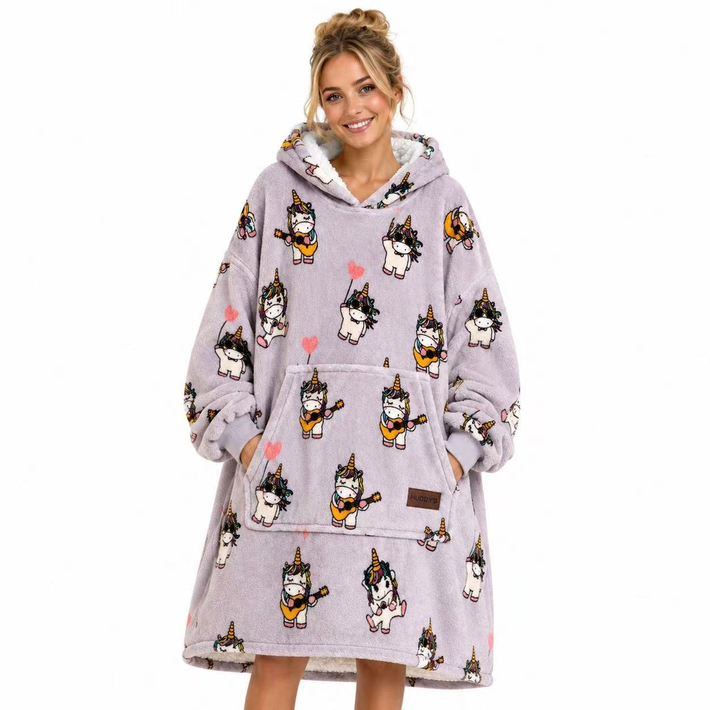 Unicorn Adult Oversized Blanket Hoodie