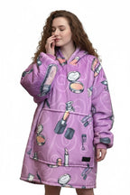 Makeup Oversized Blanket Hoodie & Slipper Socks