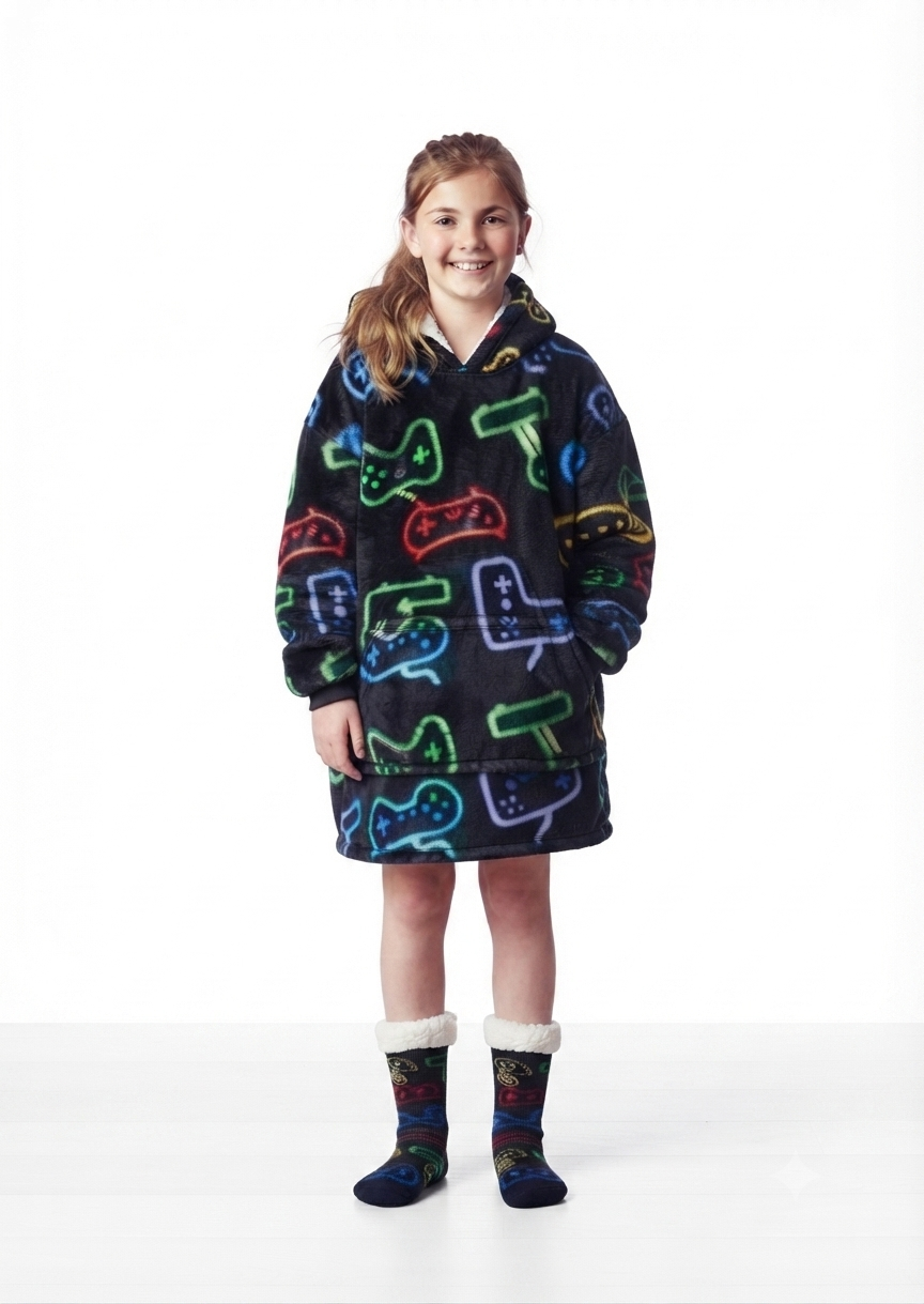 Colour Game Kids’ Blanket Hoodie