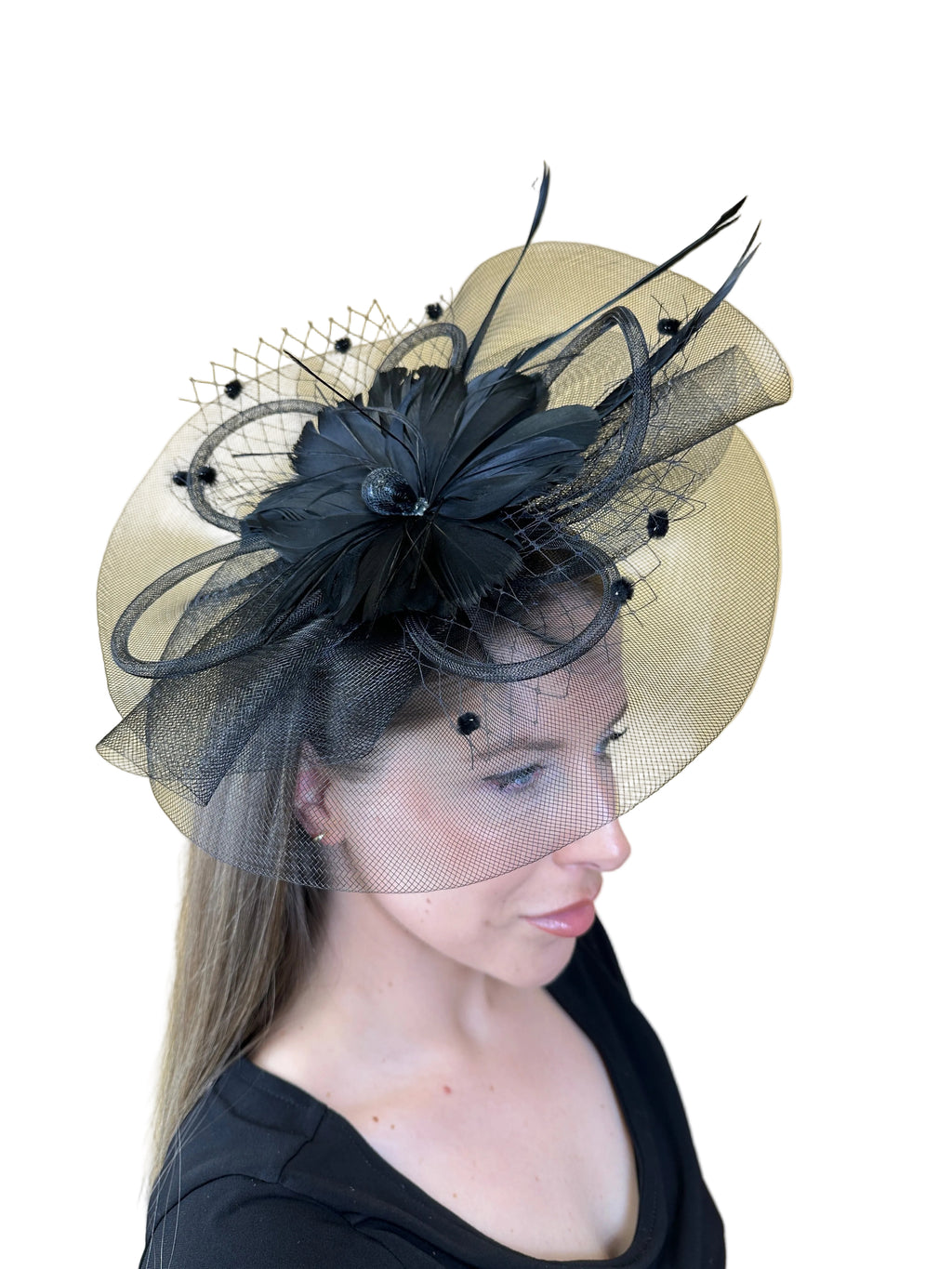 large flower fascinator