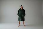 Army Green Oversized Blanket Hoodie & Slipper Socks