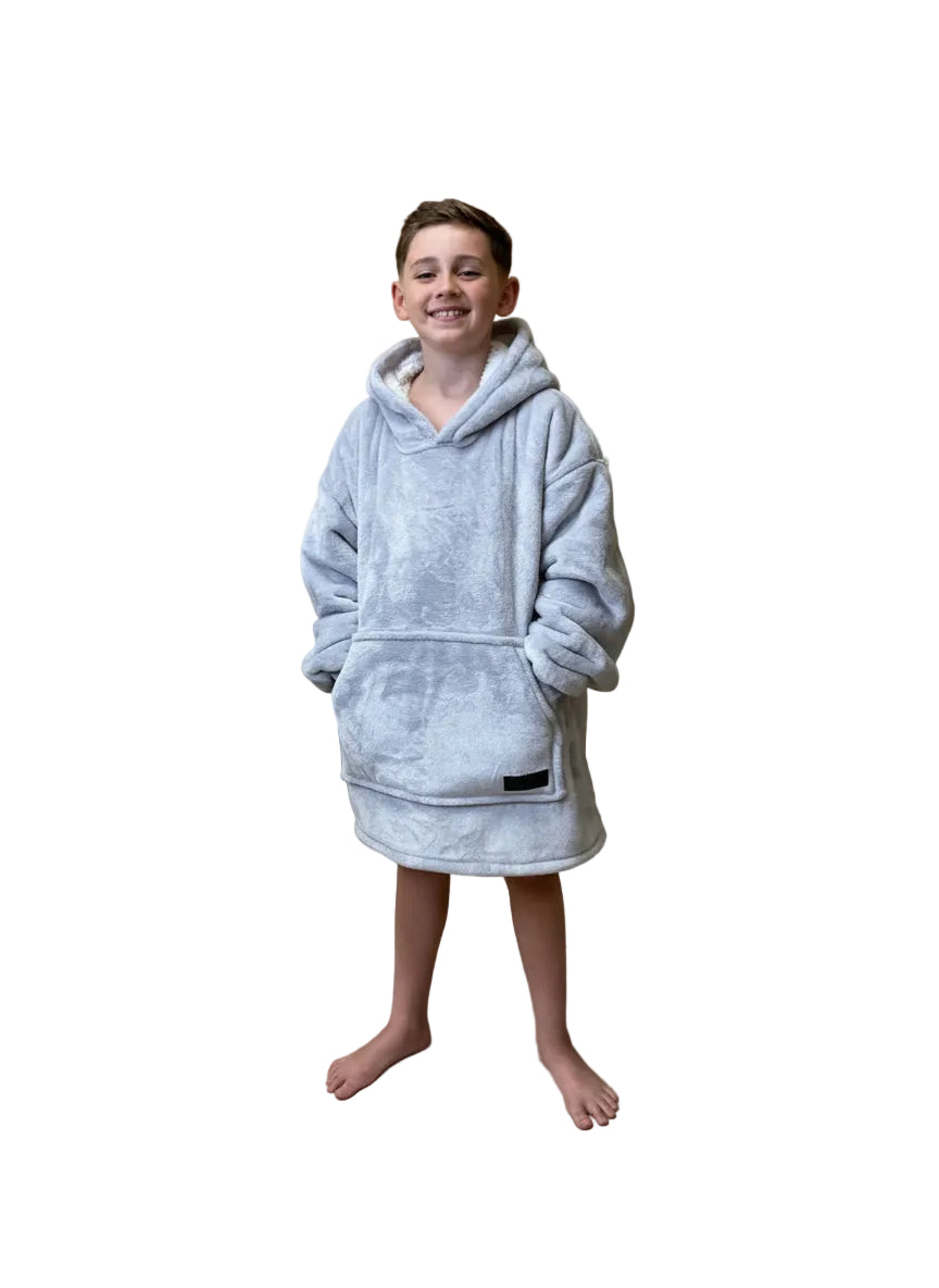 Silver Grey Oversized Hoodie Blanket & Socks