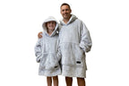 Silver Grey Oversized Hoodie Blanket & Socks