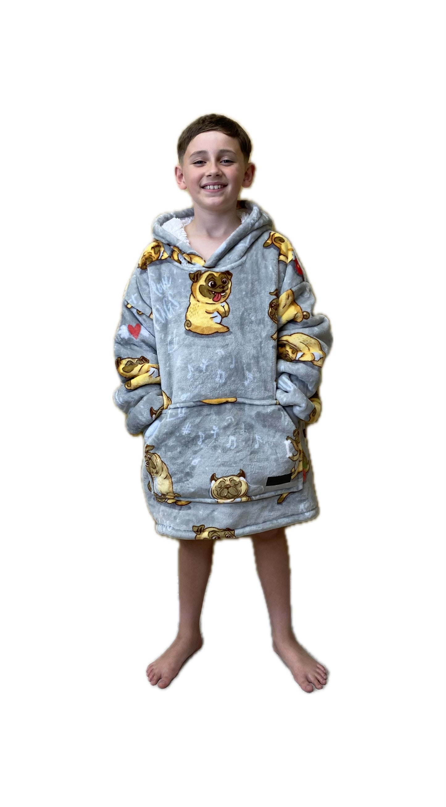 Adult/Youth Pugs Hoodie Blanket & Socks