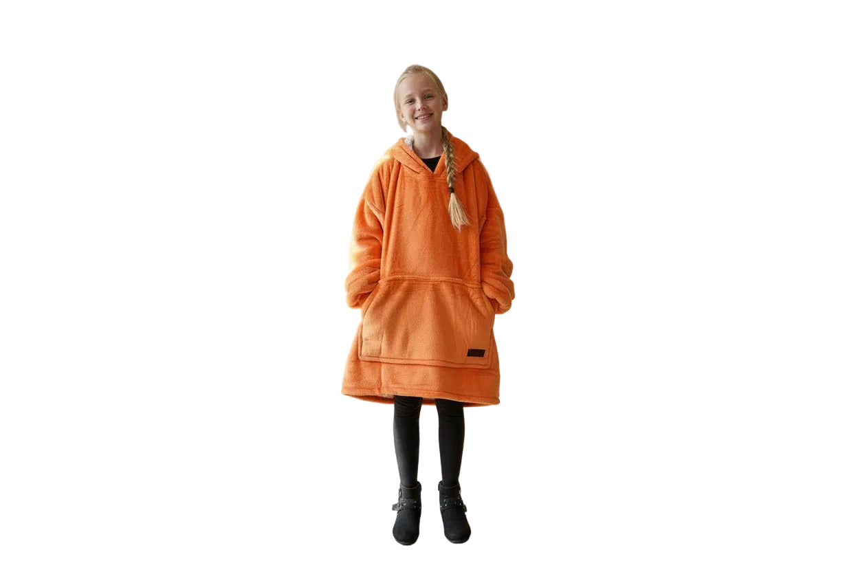 Orange Oversized Blanket Hoodie