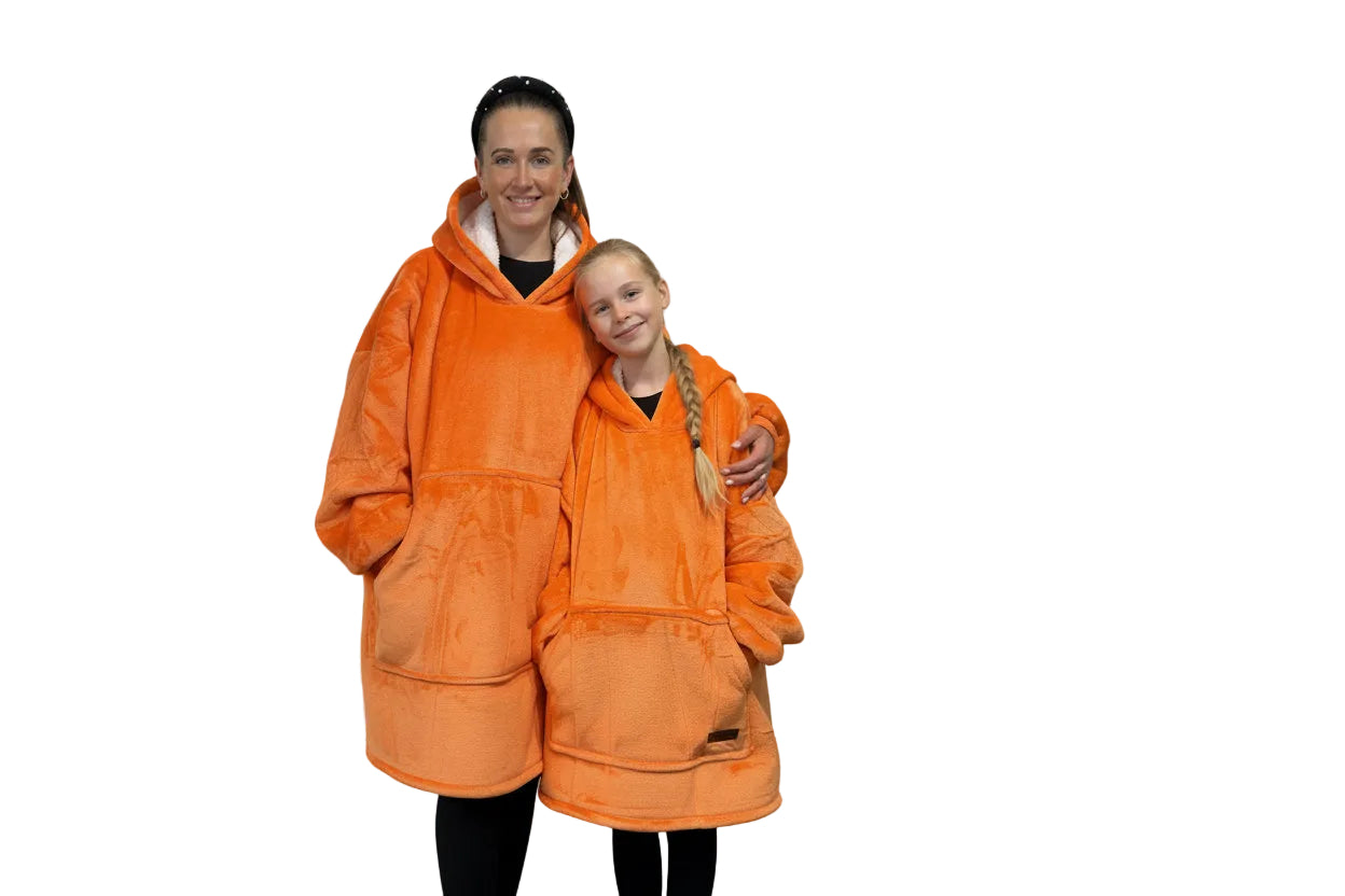 Orange Oversized Blanket Hoodie
