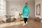 Mint Green Oversized Blanket Hoodie & Slipper Socks