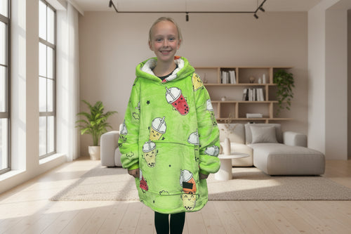 Bubble Tea Oversized Blanket Hoodie