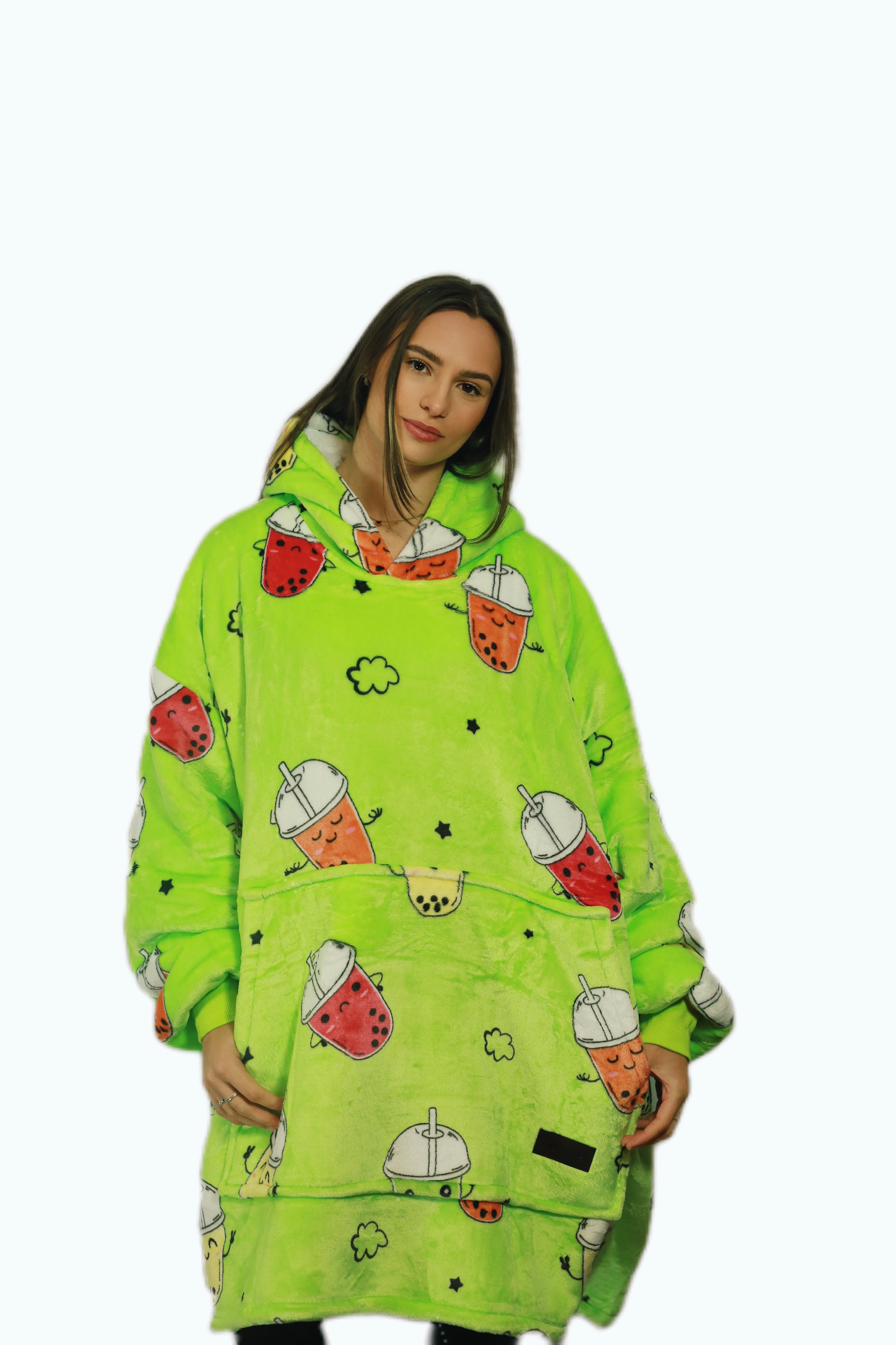 Bubble Tea Oversized Blanket Hoodie