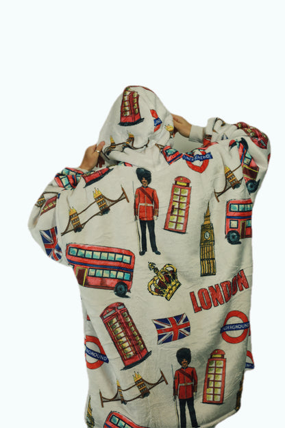 Adult/Youth London Hoodie Blanket & Socks