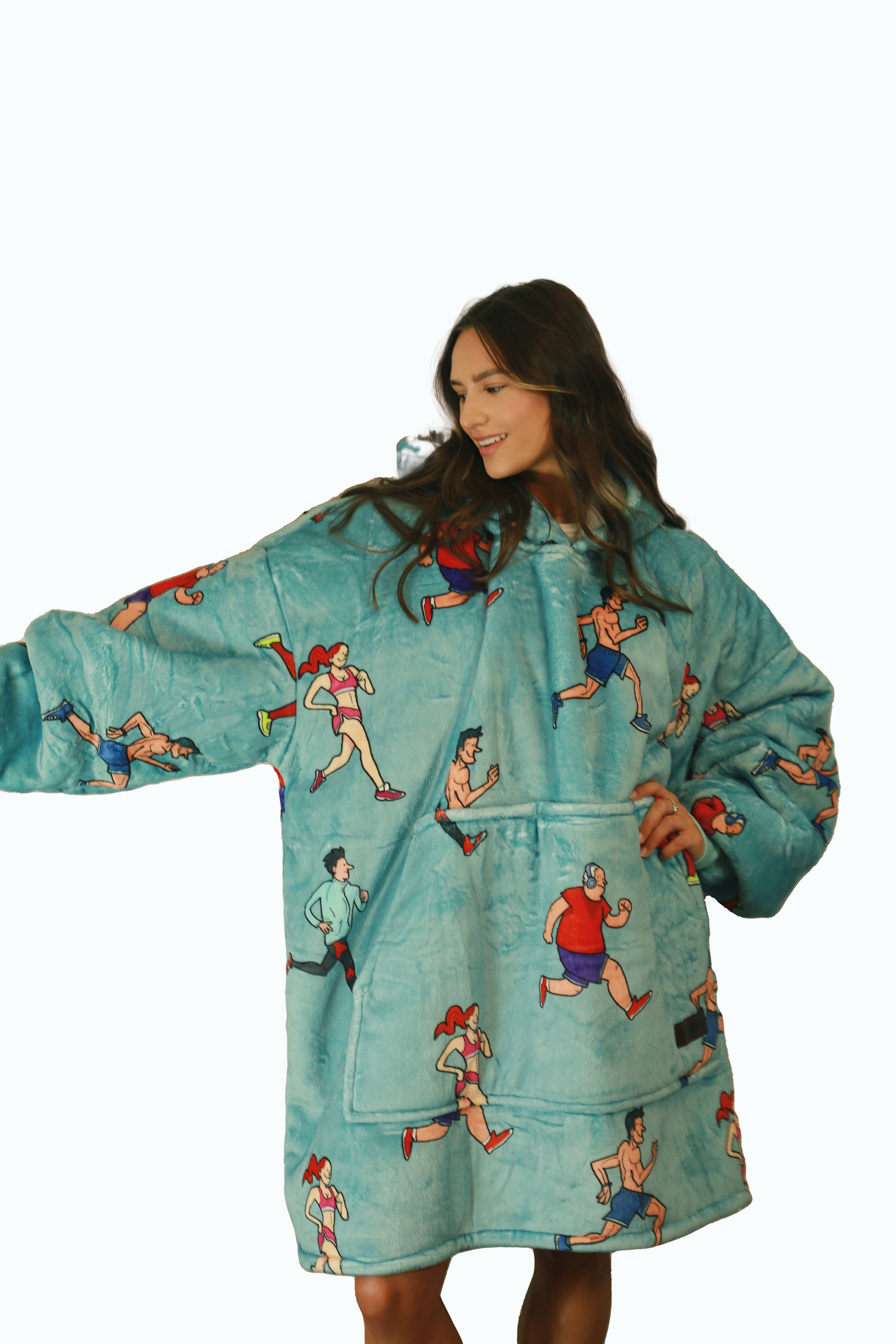 Runner Oversized Blanket Hoodie & Slipper Socks