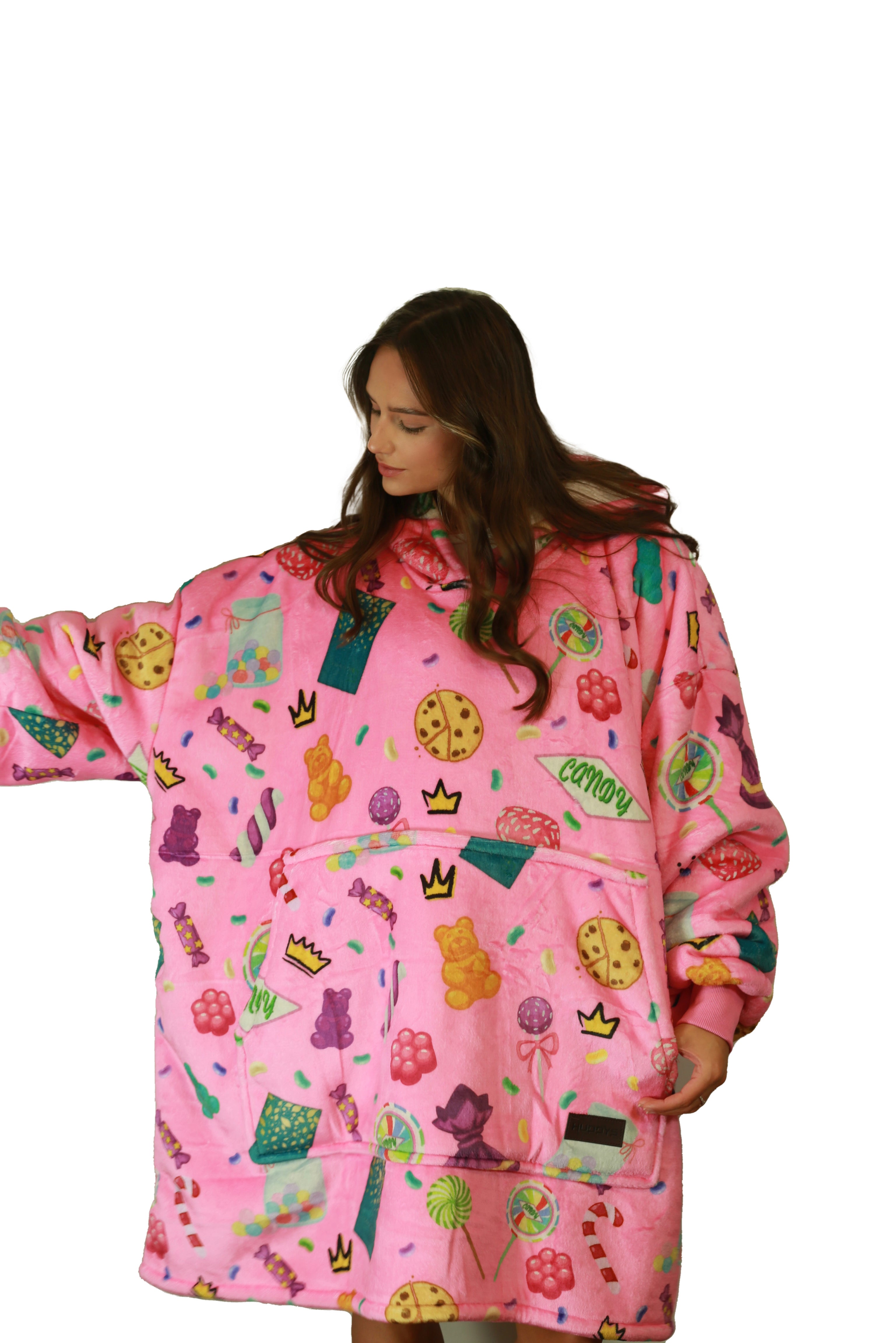 Candy Oversized Blanket Hoodie & Slipper Socks