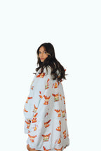 Reindeer Oversized Blanket Hoodie & Slipper Socks