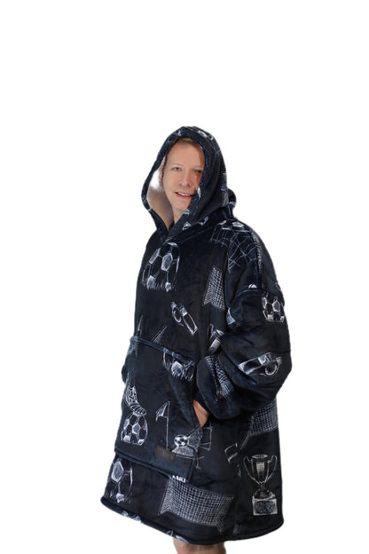 Adult/Youth Football Hoodie Blanket & Socks