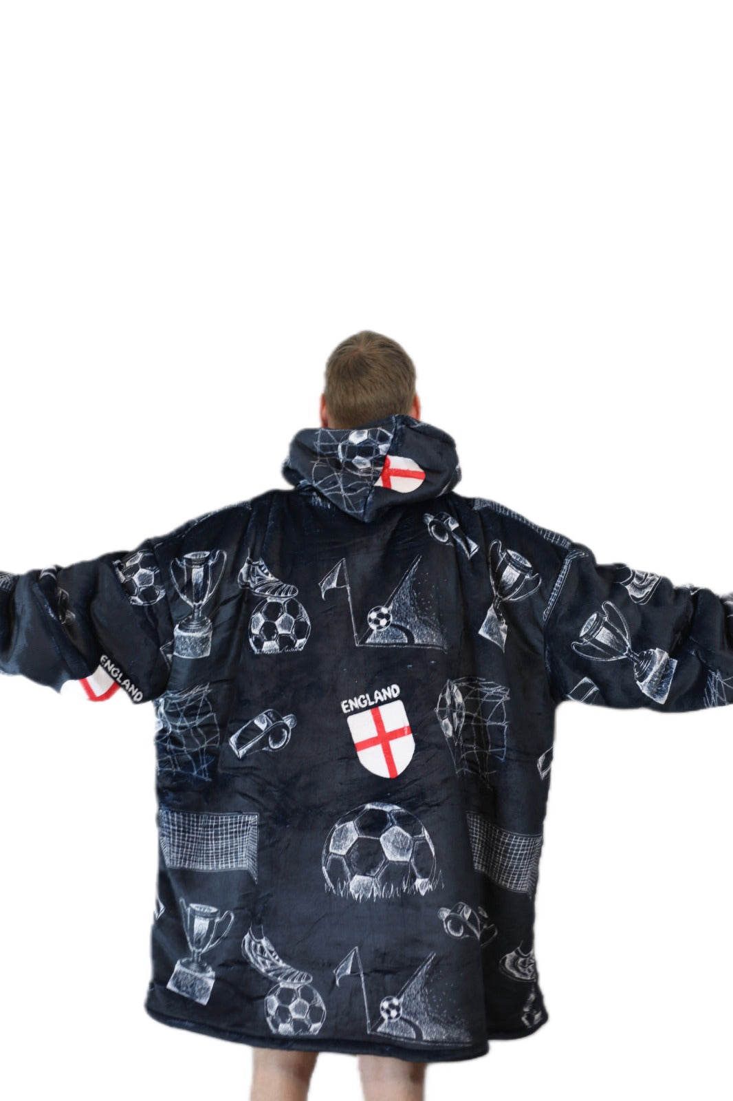England Football Oversized Blanket Hoodie & Slipper Socks
