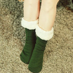 Army Green Oversized Blanket Hoodie & Slipper Socks