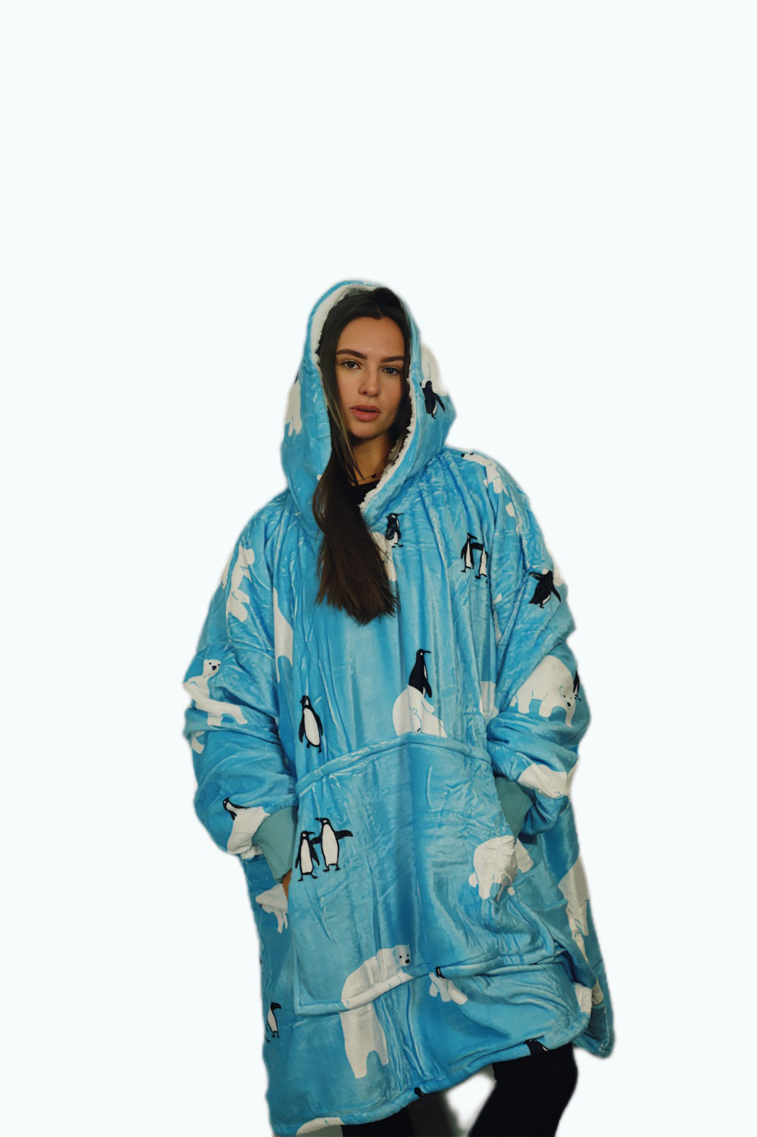 Polar Bear Oversized Blanket Hoodie