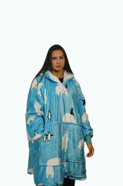Polar Bear Oversized Blanket Hoodie