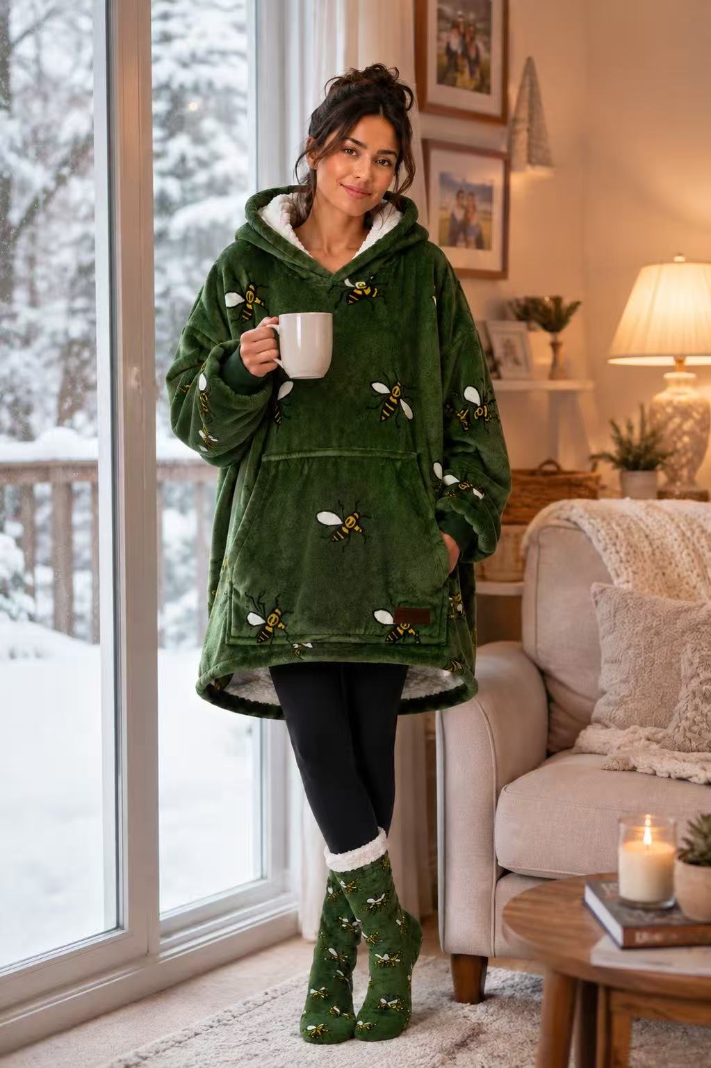 Bee Adult Oversized Blanket Hoodie