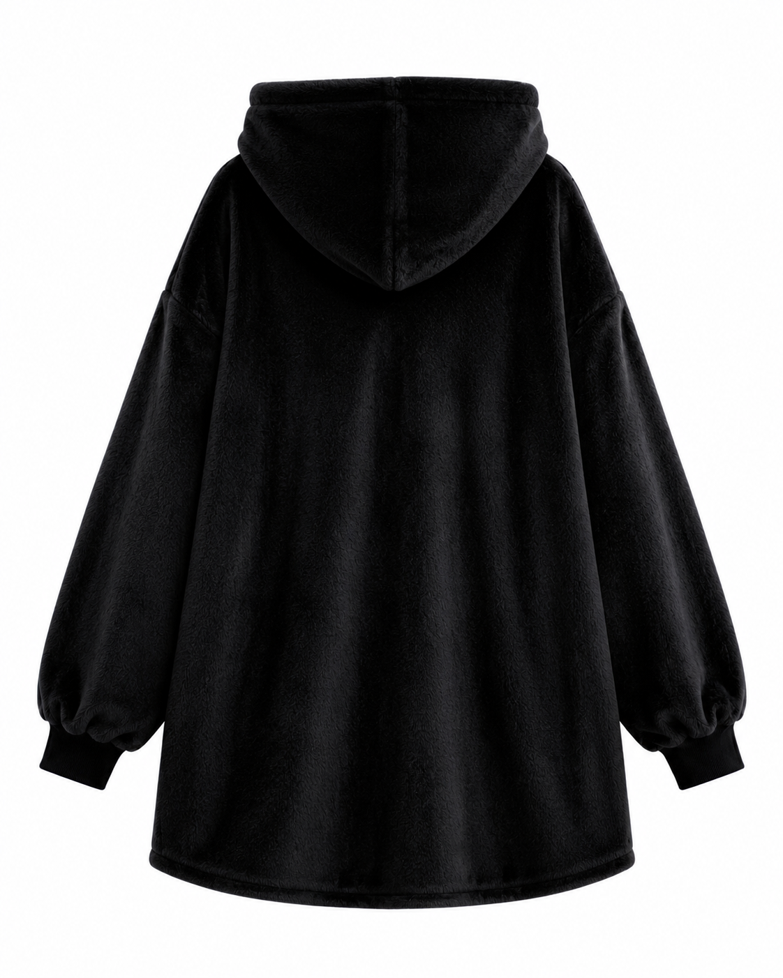 Black Adult Oversized Blanket Hoodie