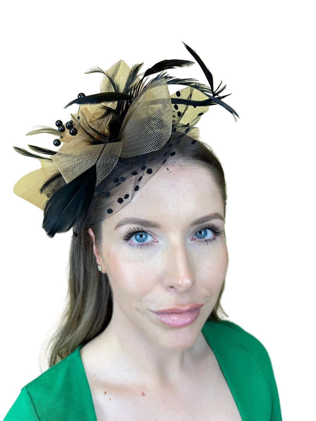 medium two coloured fascinator