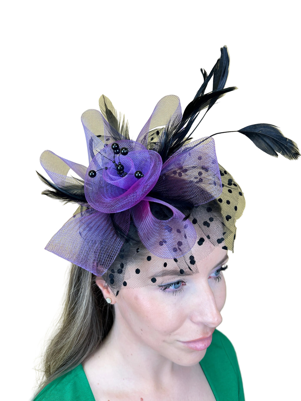 medium two coloured fascinator