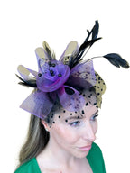 medium two coloured fascinator