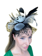 medium two coloured fascinator
