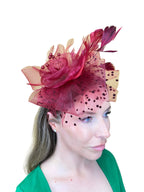 medium two coloured fascinator