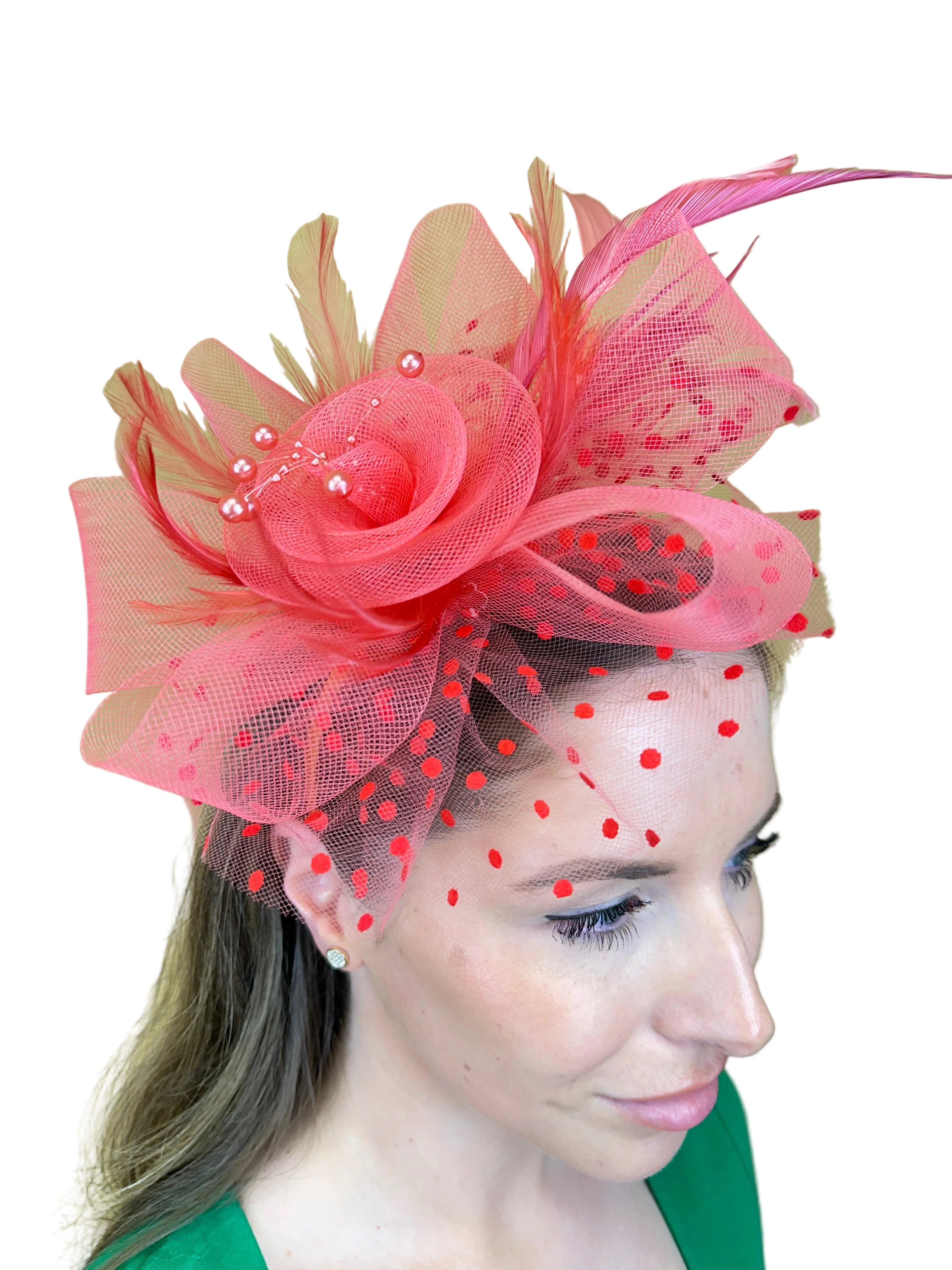 medium two coloured fascinator