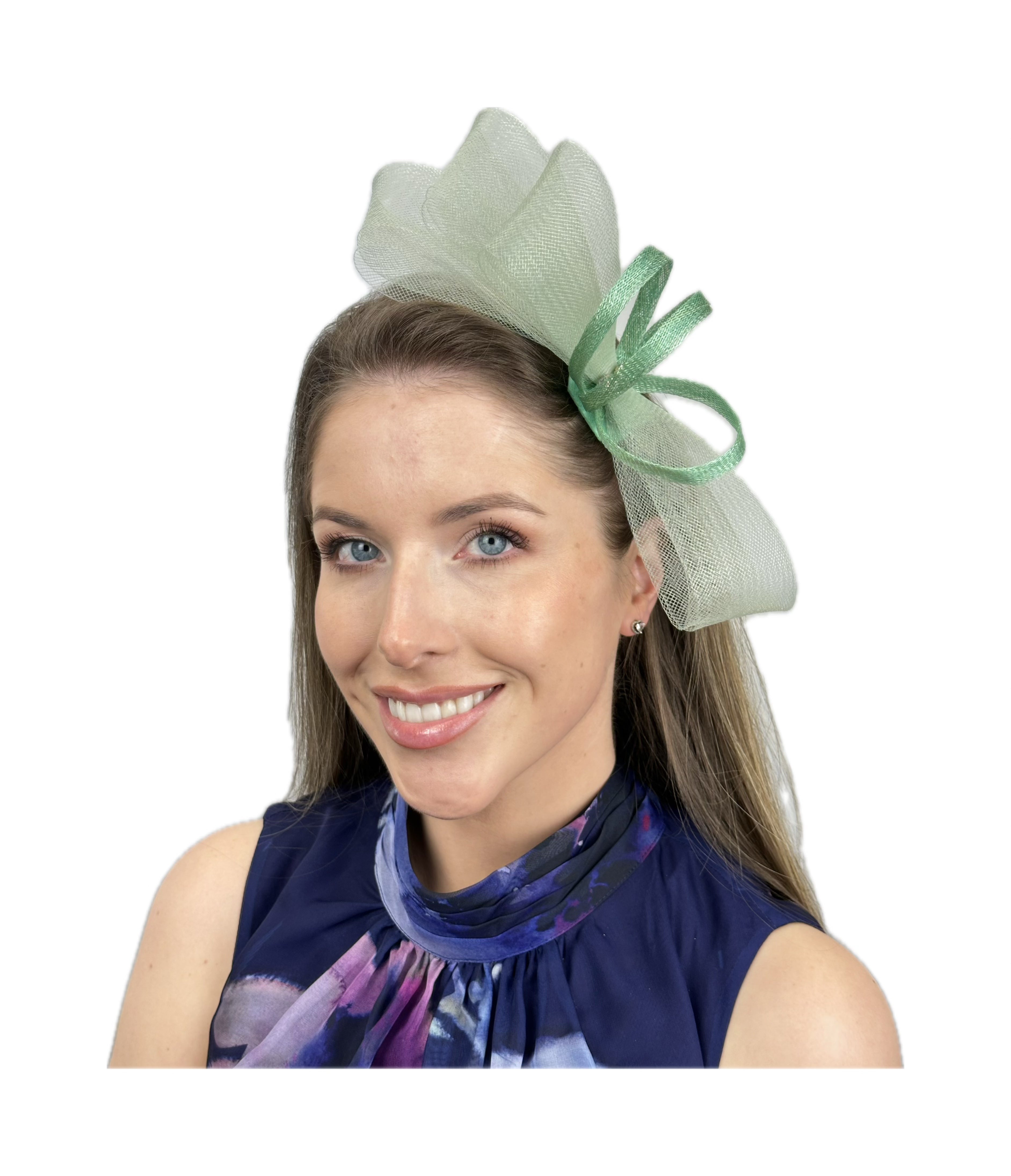 medium elegant ribbon fascinator