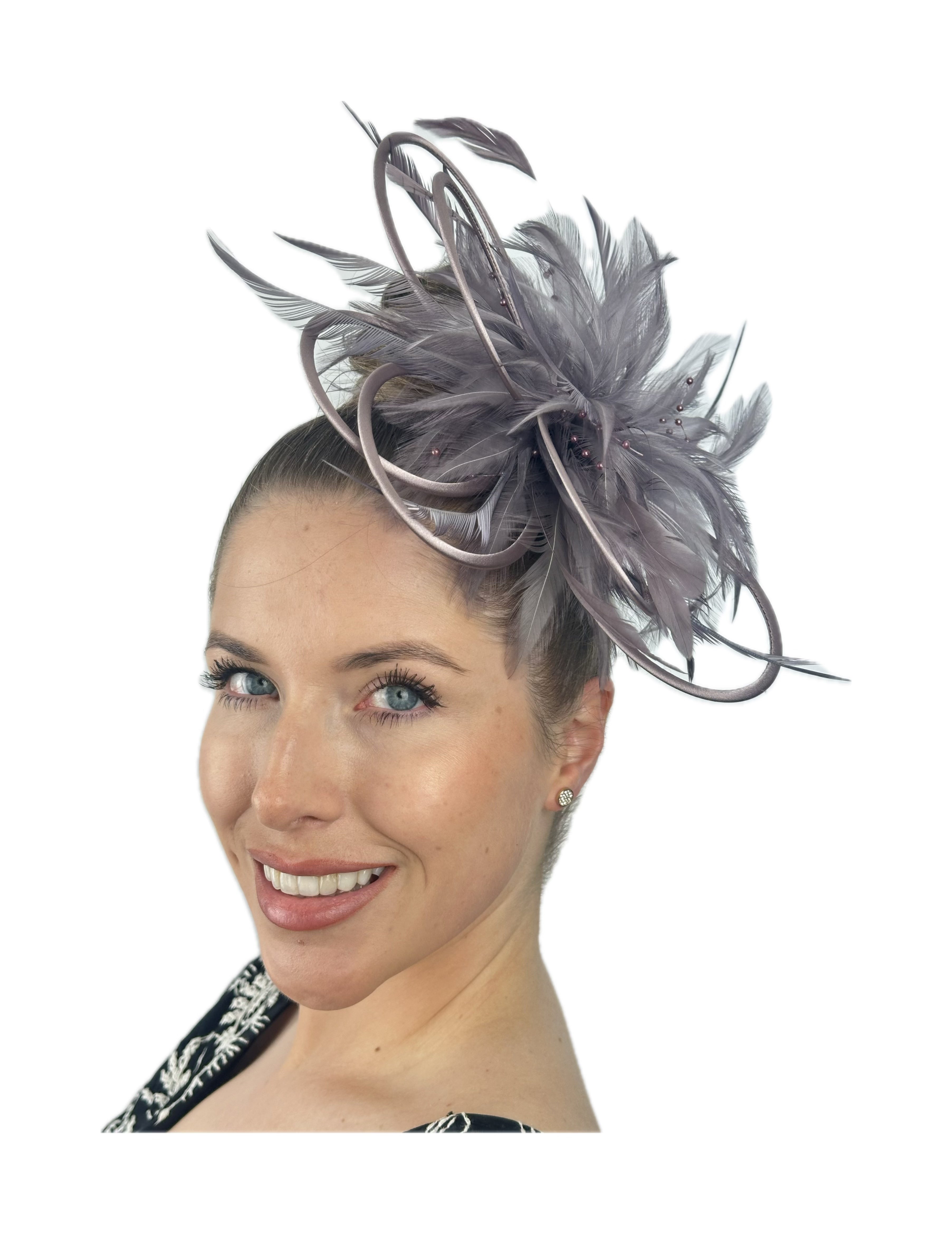 elegant feather fascinator