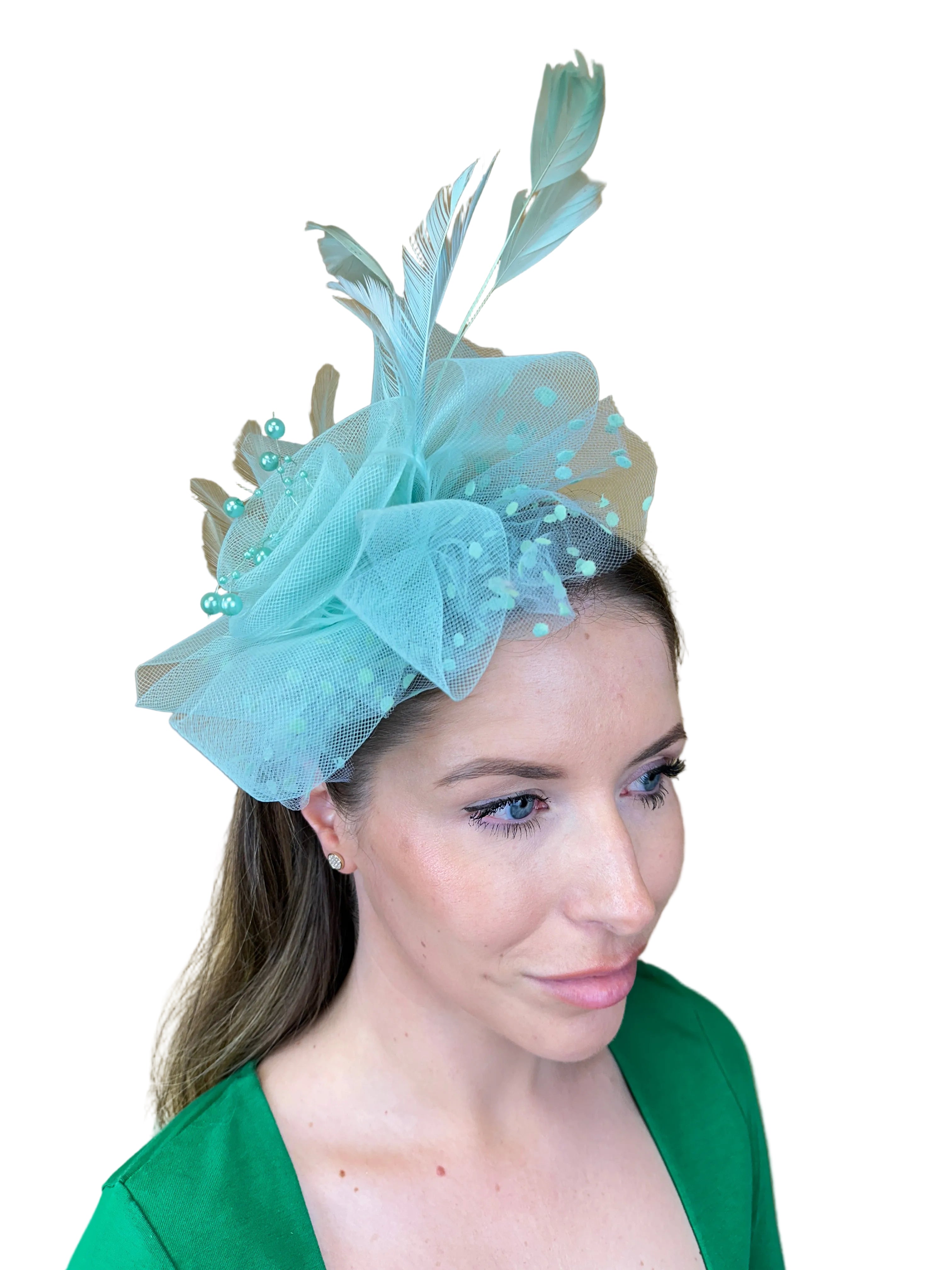 medium two coloured fascinator