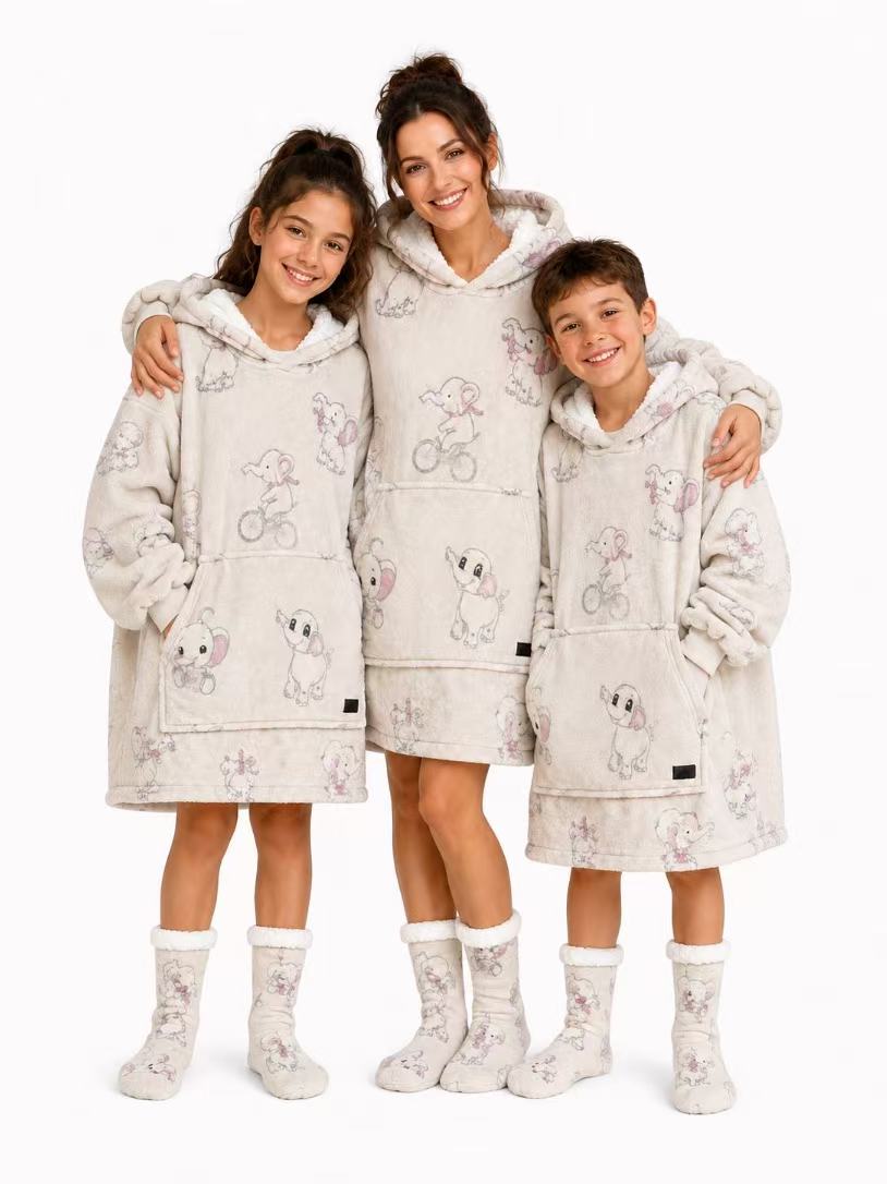 Elephant Kids’ Blanket Hoodie