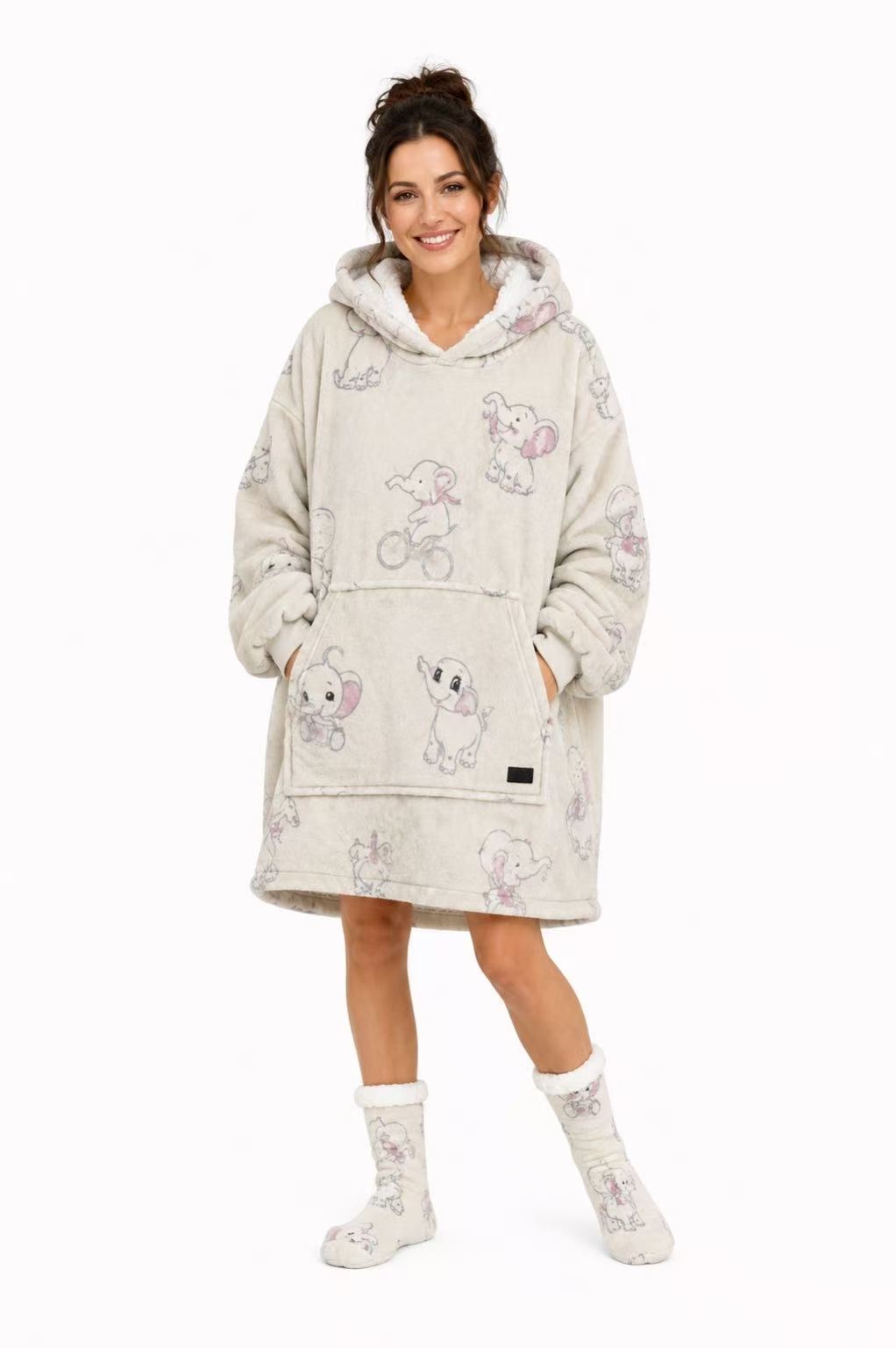 Elephant Adult Oversized Blanket Hoodie