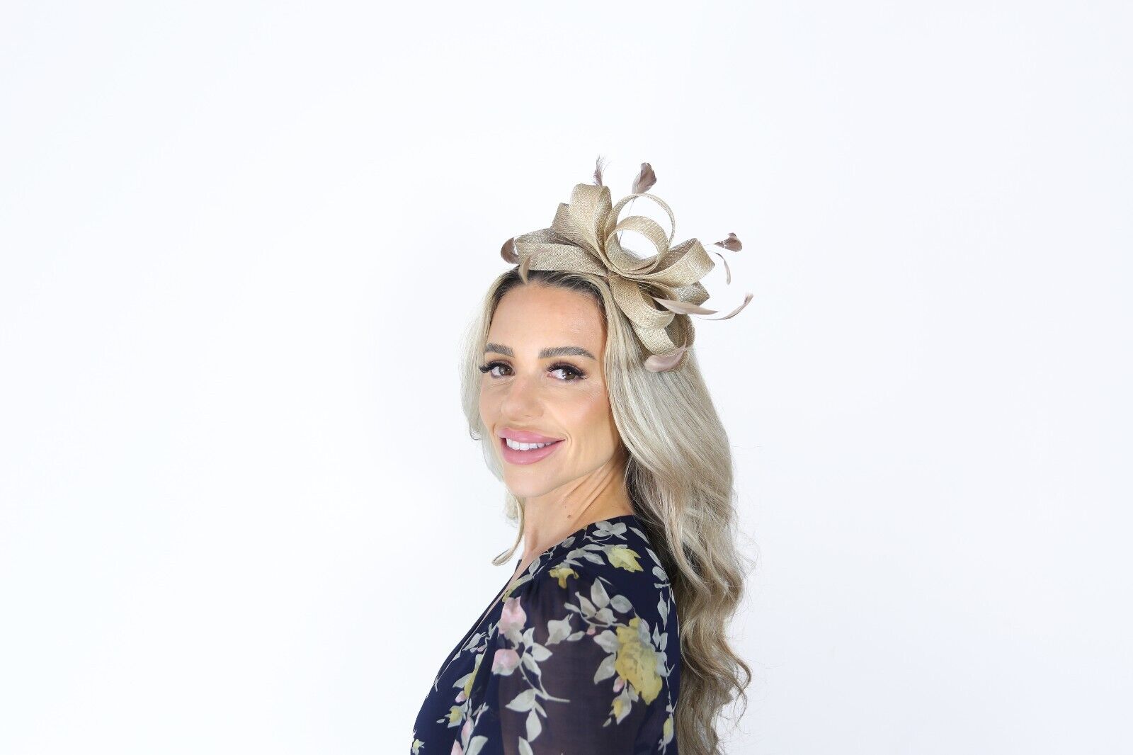 Large Gorgeous Feather Looped Fascinator