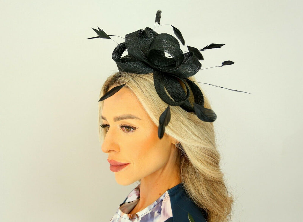 Large Gorgeous Feather Looped Fascinator