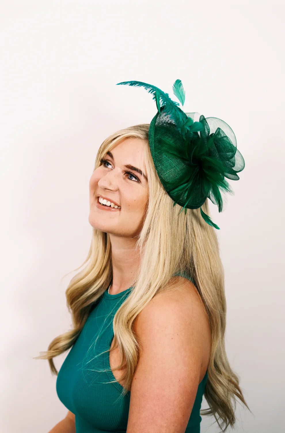Rose and Feather Mini Hat Fascinator