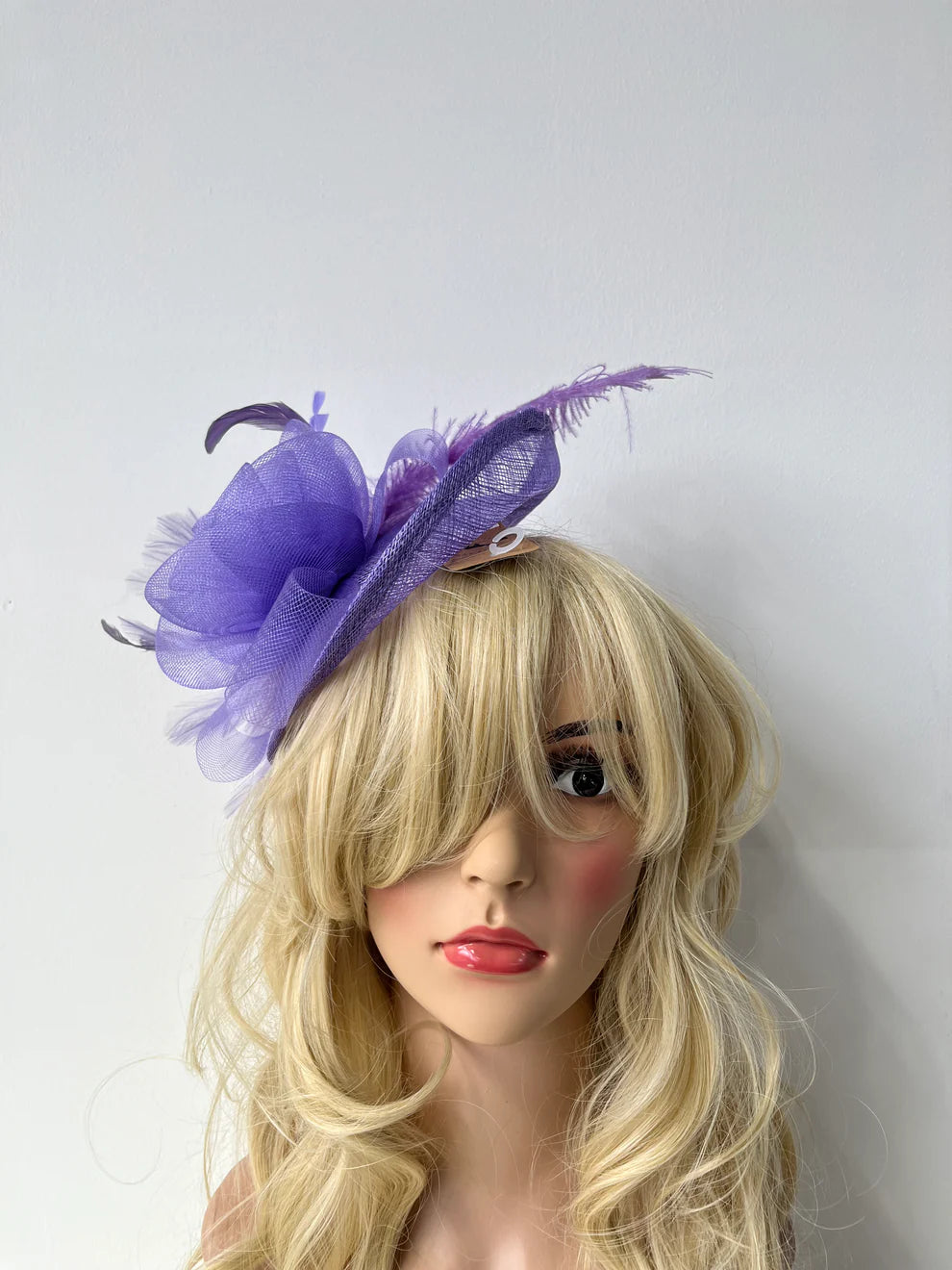 Rose and Feather Mini Hat Fascinator